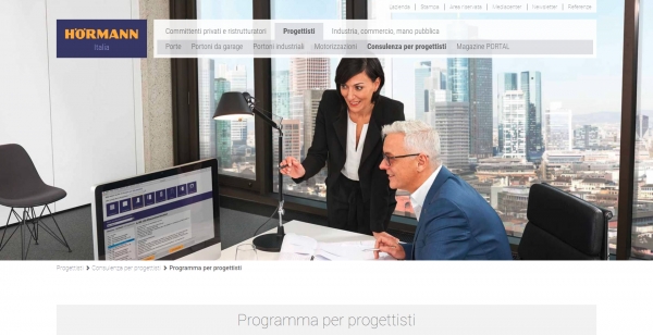 È online la nuova versione del “Programma per Progettisti” Hörmann